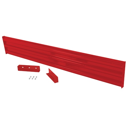 Vestil Drop-In Style Guard Rail 10 Ft Red GR-F3R-DI-10-RD